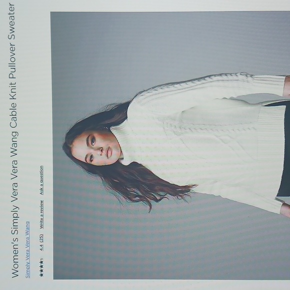 Women's Simply Vera Vera Wang Cable Knit Pullover Sweater XL - Picture 5 of 5